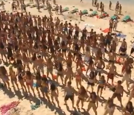 Flashmob plage israel